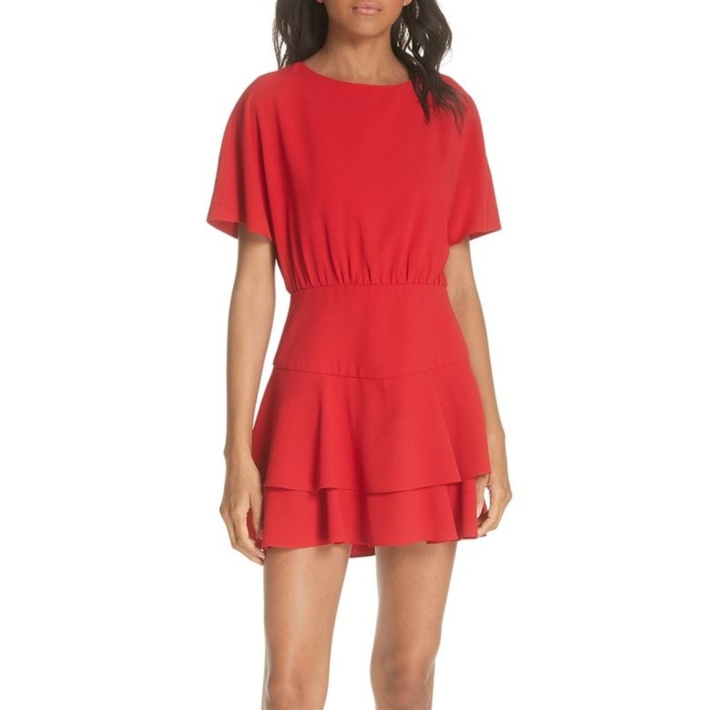 Alice + Olivia Palmira Tiered Fit & Flare Dress